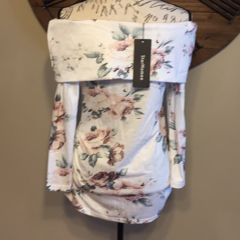 StarMomee Cold Shoulder  Maternity Top - One XXL - Picture 5 of 8